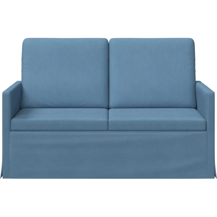 vidaXL 2-Sitzer Sofa Blau 130 x 81 x 82 cm Cordstoff 42041070 – Bild 2