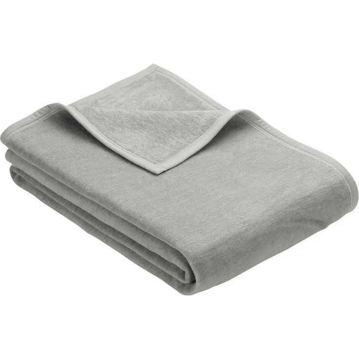 Ibena Porto XXL Tagesdecke warm & waschbar, Baumwollmischung, Hellgrau, 180x220 cm – Bild 5
