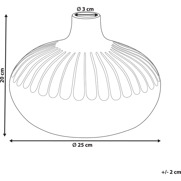 Dekovase CERCEI Steinzeug 20 cm Gold – Bild 2