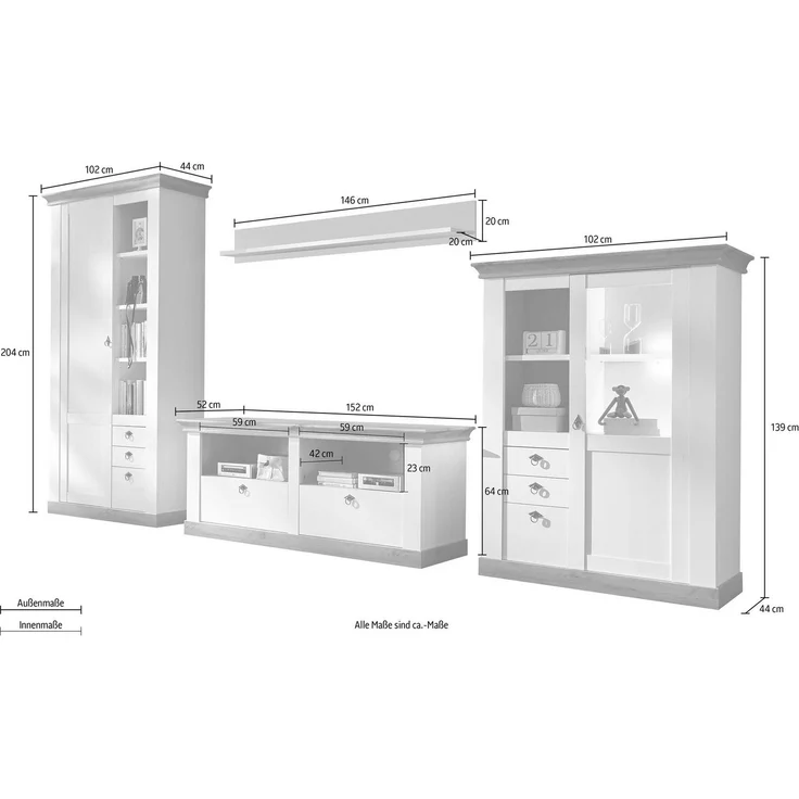 Home affaire Wohnwand Cremona – Bild 2