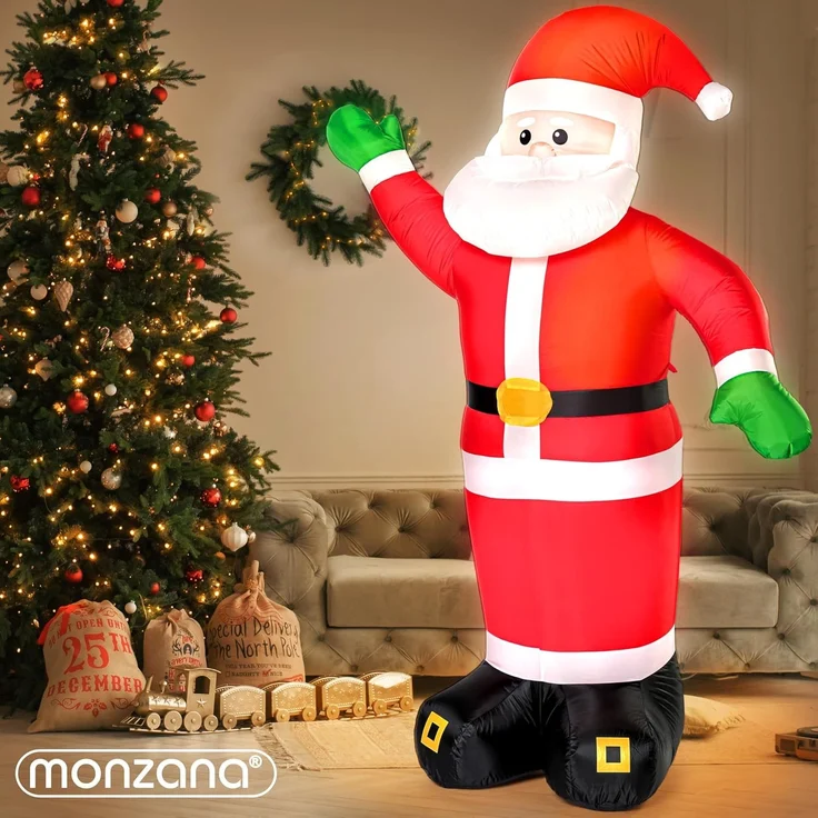 Monzana Weihnachtsmann mit Beleuchtung XXL aufblasbar – Bild 8