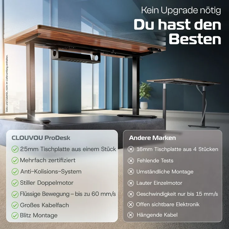 ProDesk Schwarz/Holz (160x80 cm) – Bild 5