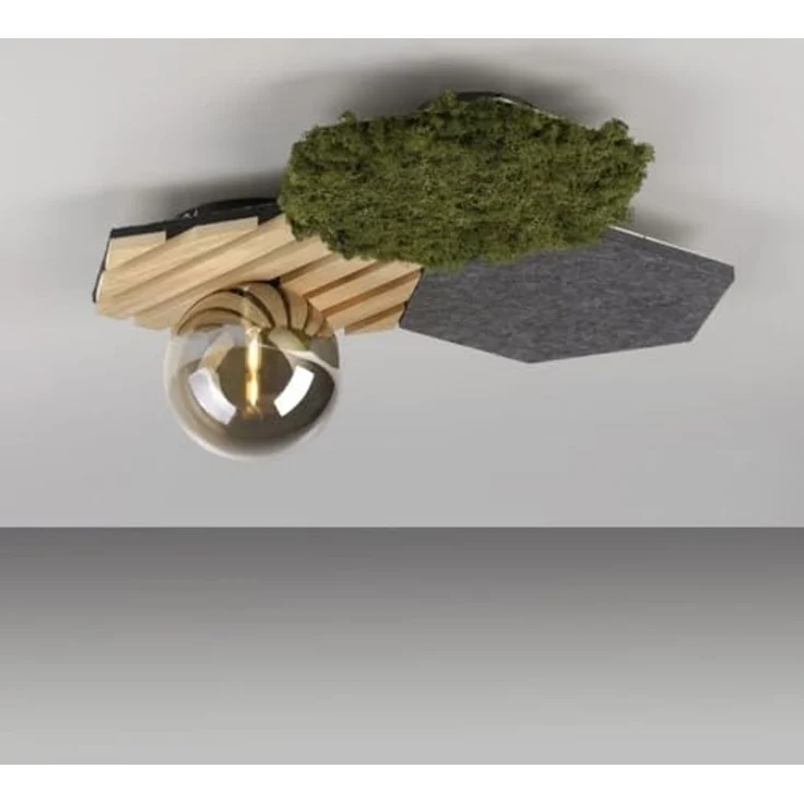 Licht-Erlebnisse Deckenleuchte RYLDON, ohne Leuchtmittel, Glas Mehrfarbig Rauchgrau G9 Kugel Schirm Modern – Bild 3