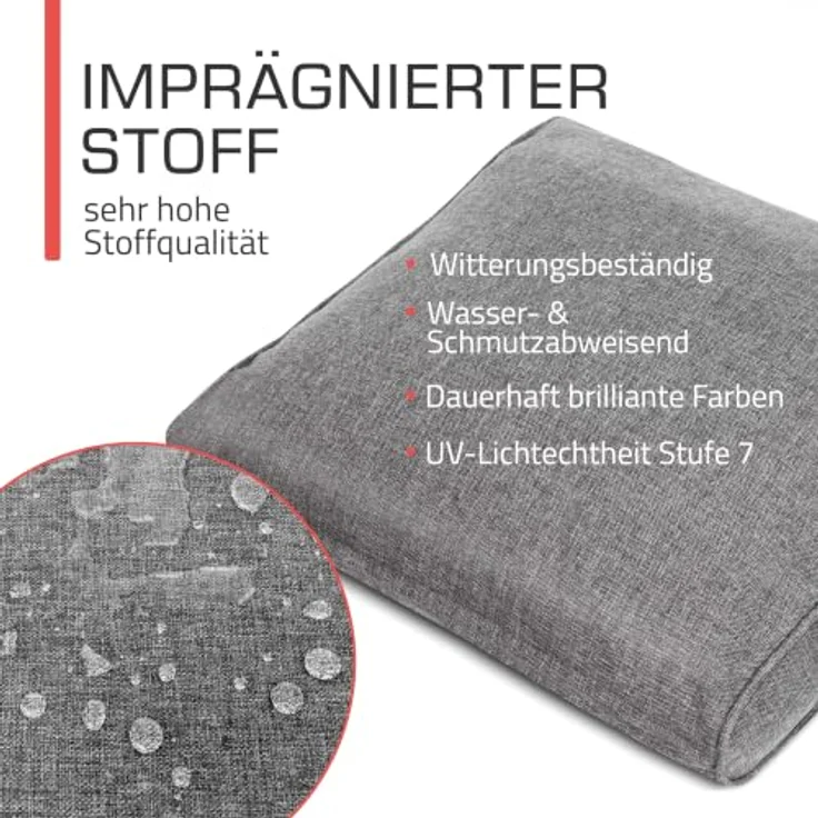 bomoe Outdoor Loungekissen Rückenkissen mit UV-Schutz, waschbar und wasserabweisend, verschiedene Farben erhältlich – Bild 3