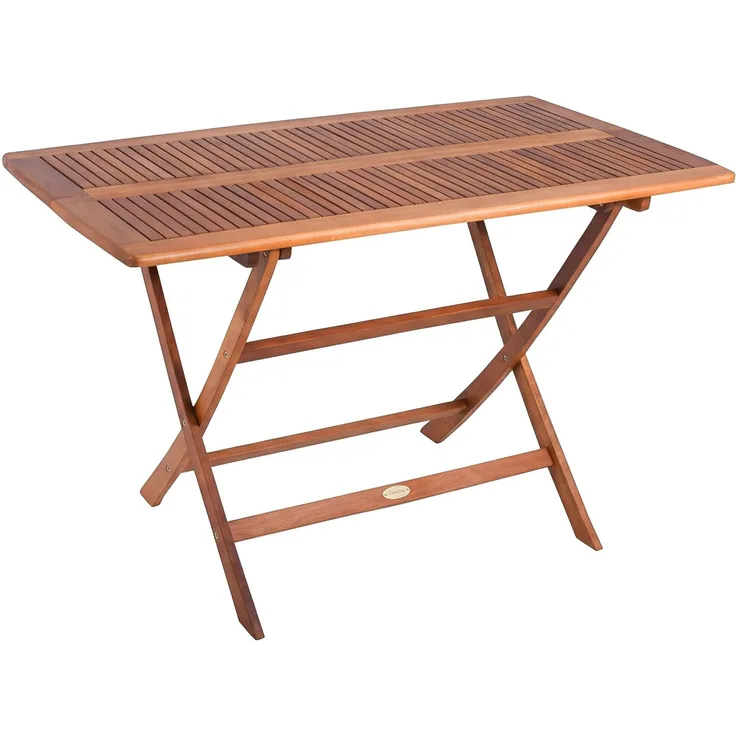 Garden Pleasure 'Orlando' Klapptisch, geöltes Eukalyptus-Holz, 100 % FSC, 120 x 70 x 74 cm
