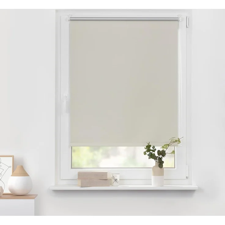 Lichtblick Sonnenschutzsysteme GmbH Thermo-Rollo Vancouver 60 cm x 150 cm (BxL) Creme Verdunkelnd & Thermofunktion; Klemm- und schraubbar; Energiesparend – Bild 2