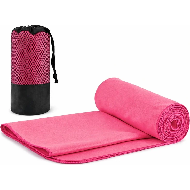 Mikrofaser-Sporthandtuch schnelltrocknend für Yoga und Fitness Rosa 40 x 80 cm – Bild 1