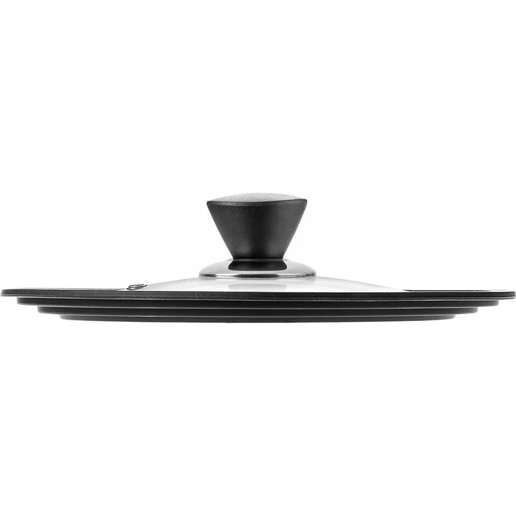 KADAX Universaldeckel 24/26/28 cm, Universal Deckel für Töpfe & Pfannen, Pfannendeckel, Glasdeckel mit Silikonrand und Dampfloch, Topfdeckel (Silber/Schwarz) – Bild 9