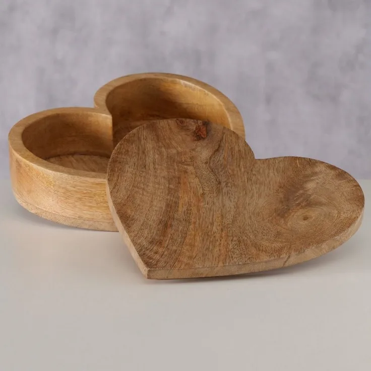 BOLTZE GRUPPE GmbH Dose Boltze, Box Lurea Herz Mango Holz 20 cm, 2085144 (1 St)