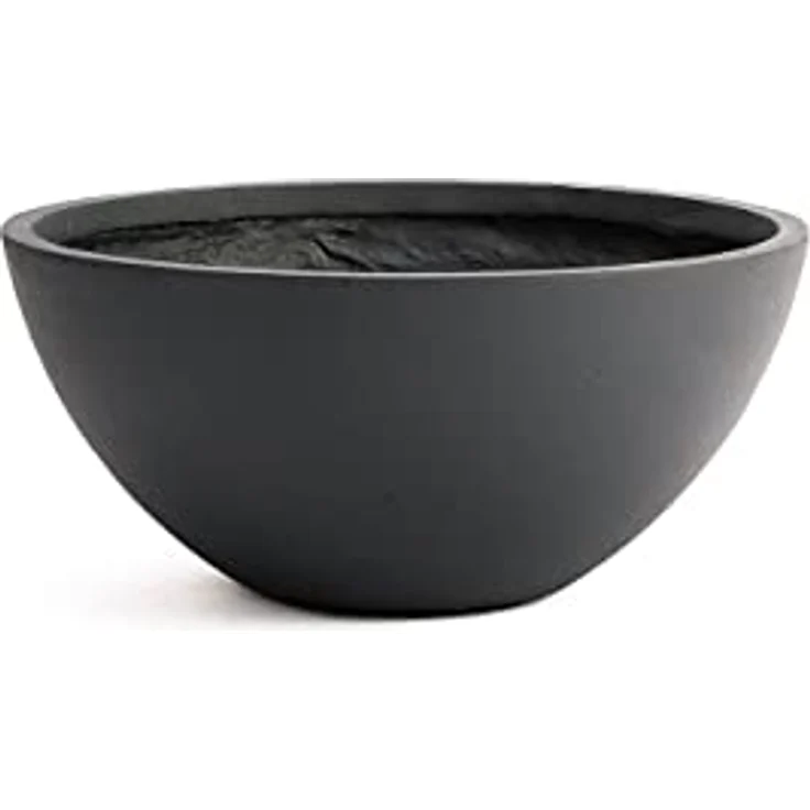 Pflanzwerk® Pflanzschale Pflanzkübel BOWL Frostbeständige Premium Blumenschale mit Lotus-Effekt, Fiberglas - Handgefertigt - Rund - Frostbeständig – Bild 2
