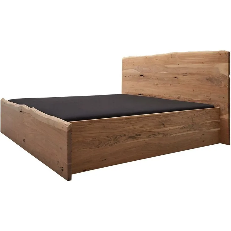 Bett Akazie 200x200x105 natur lackiert PURE ACACIA #304