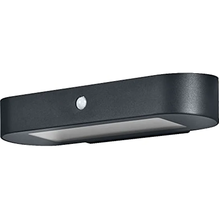 LEDVANCE ENDURA Style Oval Solar-Wandleuchte, warmweißes Licht (3000K), integrierter Sensor, IP44, schwarz – Bild 1