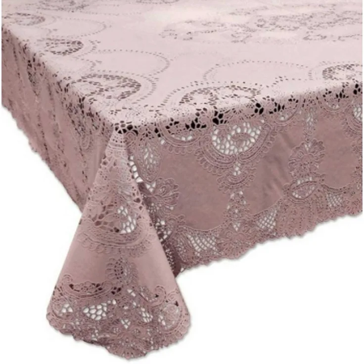 SCHÖNER LEBEN. Tischdecke Tischdecke Outdoor Häkelspitze Amira altrosa 137x180cm