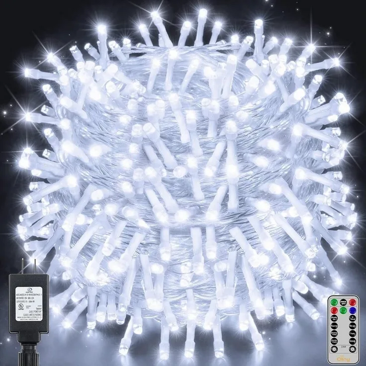 Ollny LED-Lichterkette, 400-flammig, 60m LED vielseitige Beleuchtung, 8 Modi, 4 Helligkeitsstufen.
