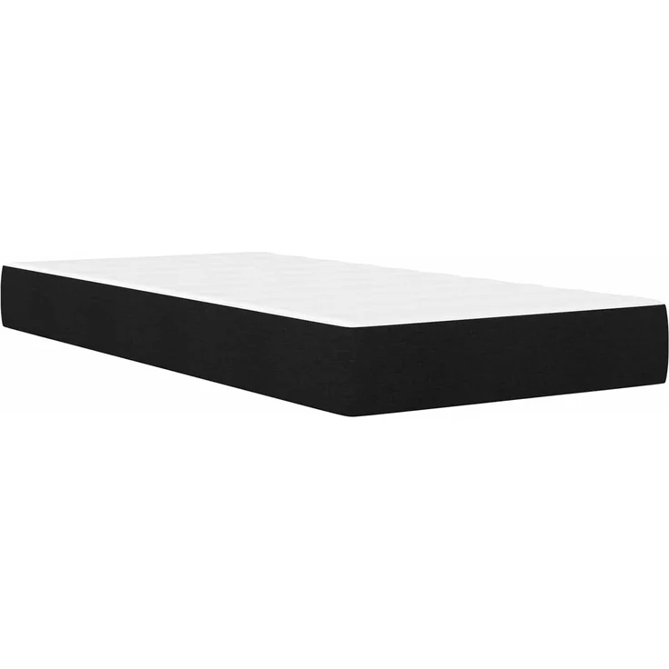 vidaXL Bettgestell mit Matratze Schwarz 80 x 200 cm Polyester 3414706 – Bild 5