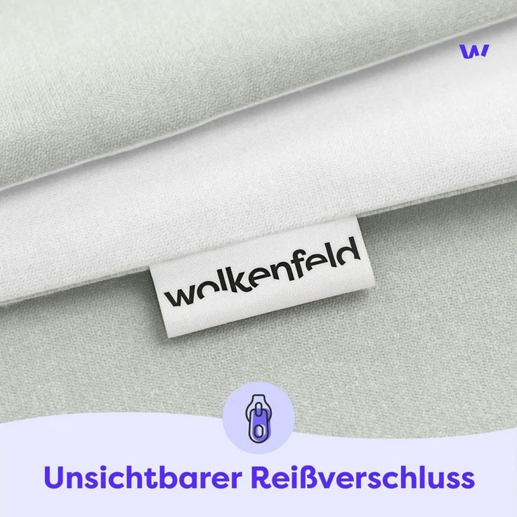 Wolkenfeld Bettwäsche 135x200 4teilig grau weiß - kuschelig weich & bügelfrei - 2X Bettbezug + 2X Kissenbezug 80x80 - Ganzjahres- Bettwäsche-Sets – Bild 2