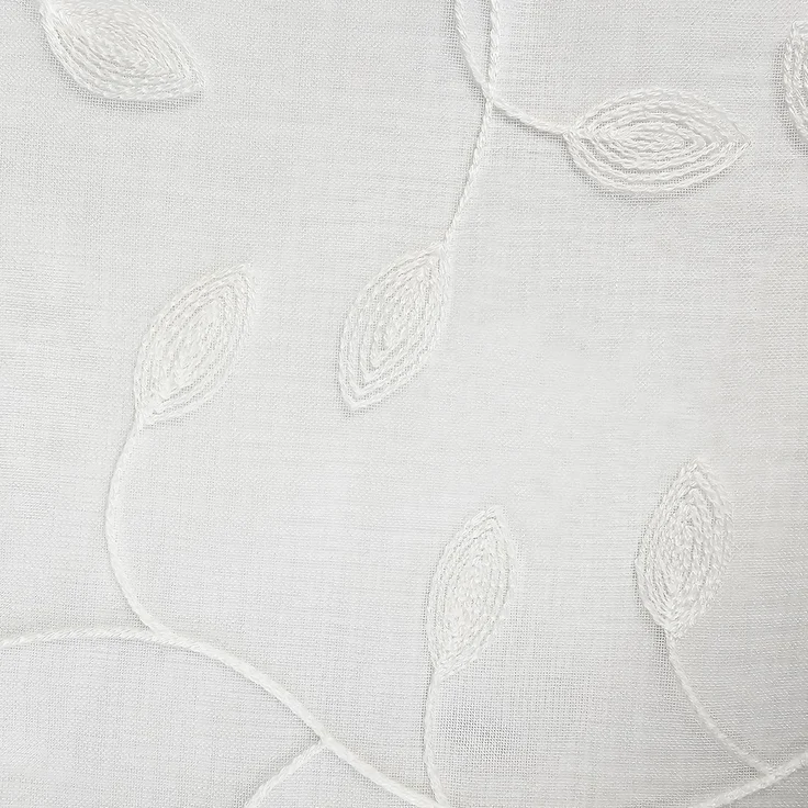 Delindo Lifestyle Gardine Serie Monique (2 St), Kräuselband, halbtransparent, Voile, Store mit dezenter Stickerei – Bild 3