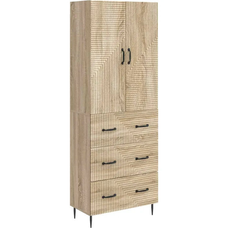 vidaXL Schrankset 2 pcs Sonoma-Eiche 66 x 34,5 x 90 cm Holzwerkstoff 3416639