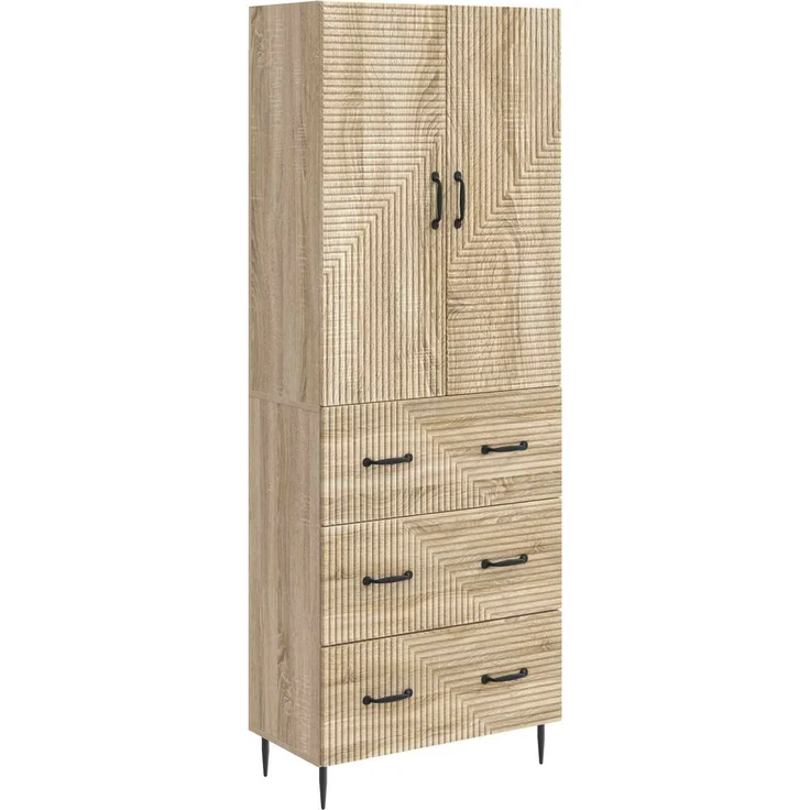 vidaXL Schrankset 2 pcs Sonoma-Eiche 66 x 34,5 x 90 cm Holzwerkstoff 3416639 – Bild 1