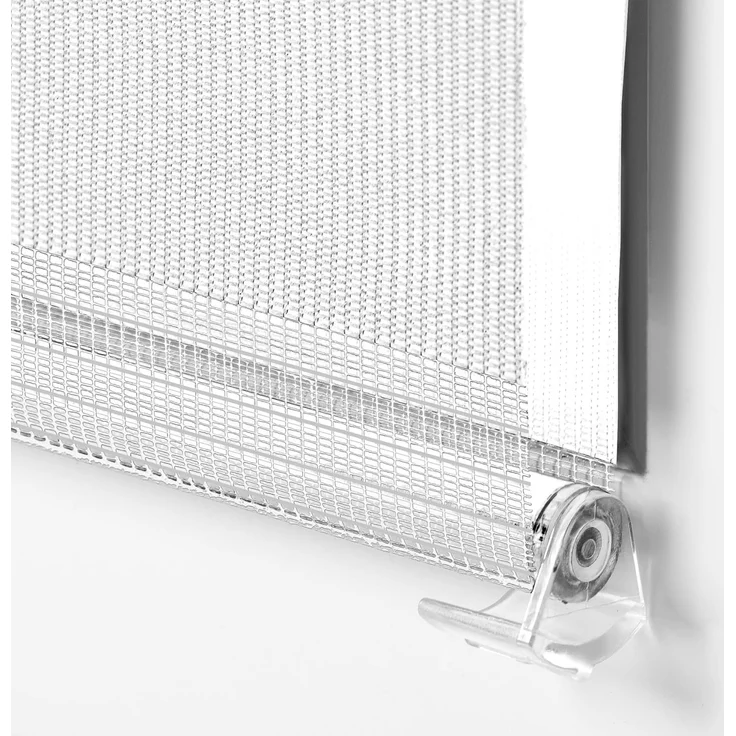 Doppelrollo Klemmfix ohne Bohren 100x150 cm Weiß Duo Rollo Klemmrollo Sonnenschutzrollo Fensterrollo für Fenster & Türen Zebrarollo Seitenzugrollo – Bild 5