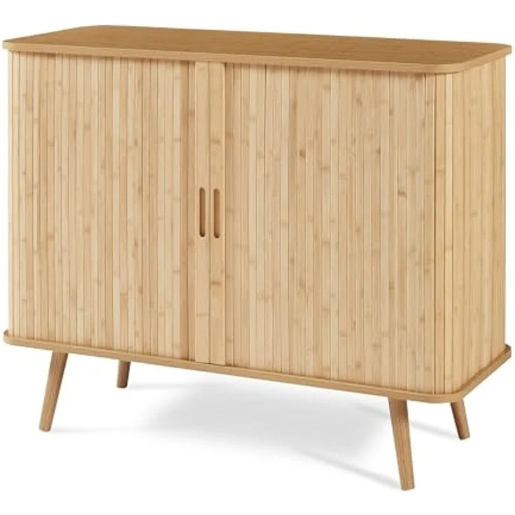 Beistellschrank Nordkapp 100 x 40 x 80 cm Bambus [en. casa] – Bild 6