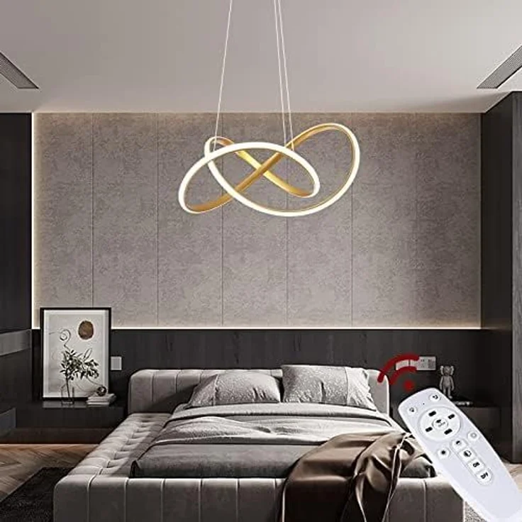 Euroton LED Pendelleuchte LED Pendelleuchte 9642 Deckenleuchte Fernbedienung inklusiv, LED fest integriert, mit Fernbedienung kaltweiß,neutralweiß bis warmweiß, 7000 k-3000 k stufenlos einstellbar, Mit Fernbedienung steuerbar – Bild 2