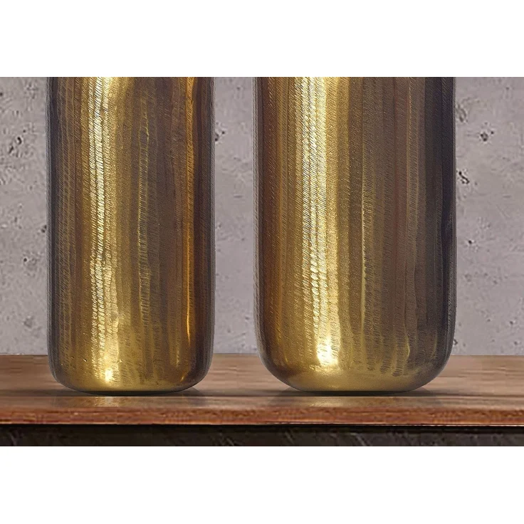 Dekovase >WL7.173< (2-teilig) in Gold, Aluminium - 40x16cm (HxD) – Bild 6
