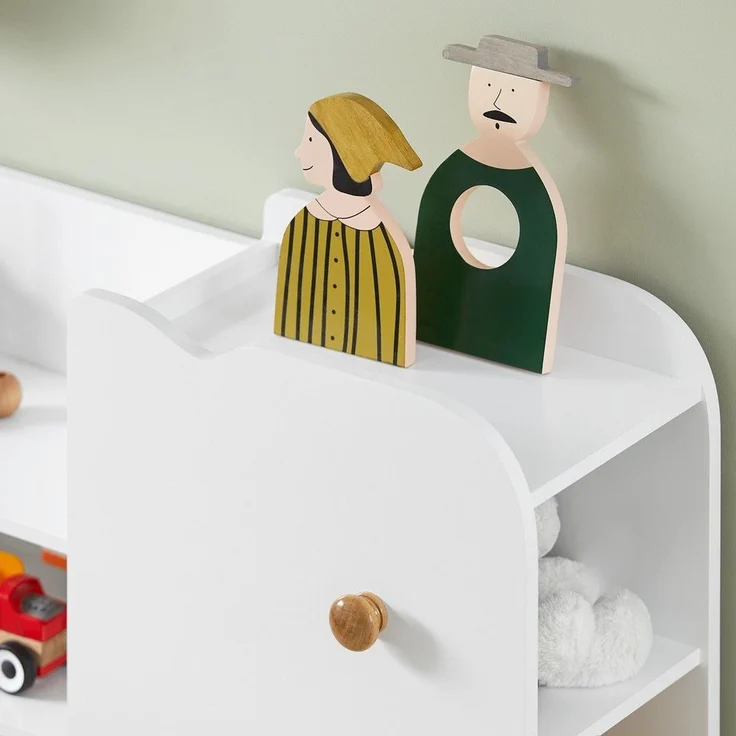 SoBuy KMB62-W Kinderregal, MDF, Lackiert, Weiß, 80 x 63 x 30 cm – Bild 5