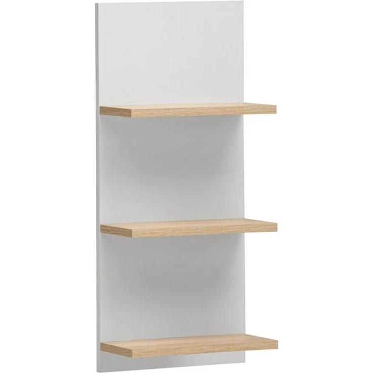Schildmeyer Regal Emmik 159502 mattweiß/weißeiche Dekor, 30,3 x 17,5 x 70,2 cm – Bild 3