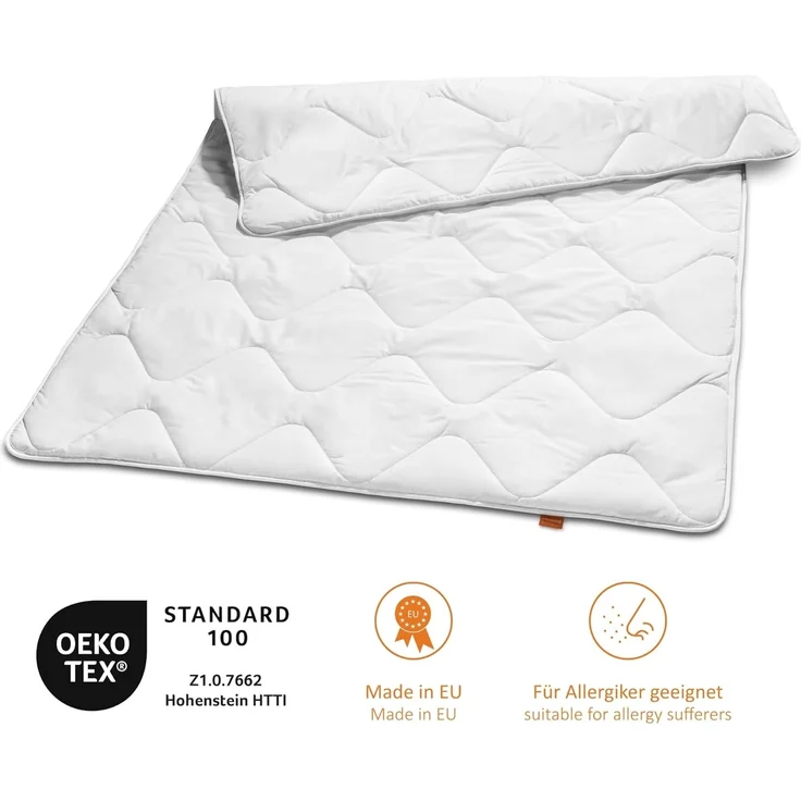 sleepling Winter Bettdecke 135x200 cm, Winterdecke Warm, Made in EU, Ökotex 100, Waschbar 60 Grad, Winterbettdecke 135x200, 100% feine Mikrofaser, Basic 100 – Bild 3