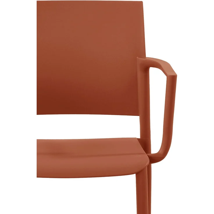 CLP Gartenstuhl wetterfest Valtor UV-beständig mit Armlehnen belastbar bis 150 kg,terracotta – Bild 7
