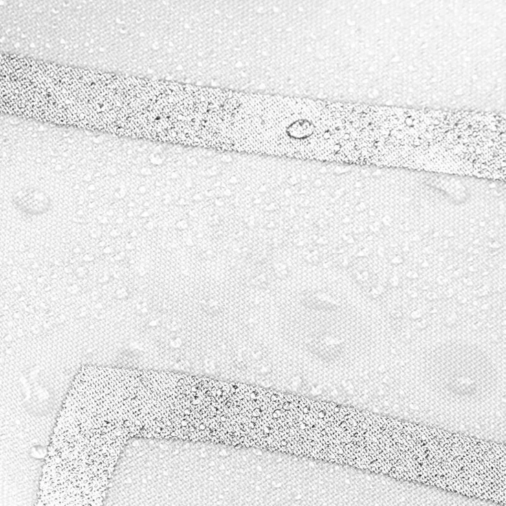 mDesign Duschvorhang Badewannenvorhang Zick-Zack Muster Polyester Weiß/Silber – Bild 5