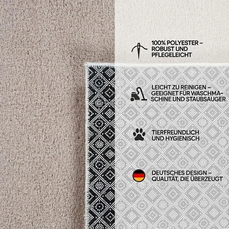 Jimri Teppich Fluffy flauschiger Teppich Läufer Hochwertige Kurzflor Teppich, Läufer – Bild 6