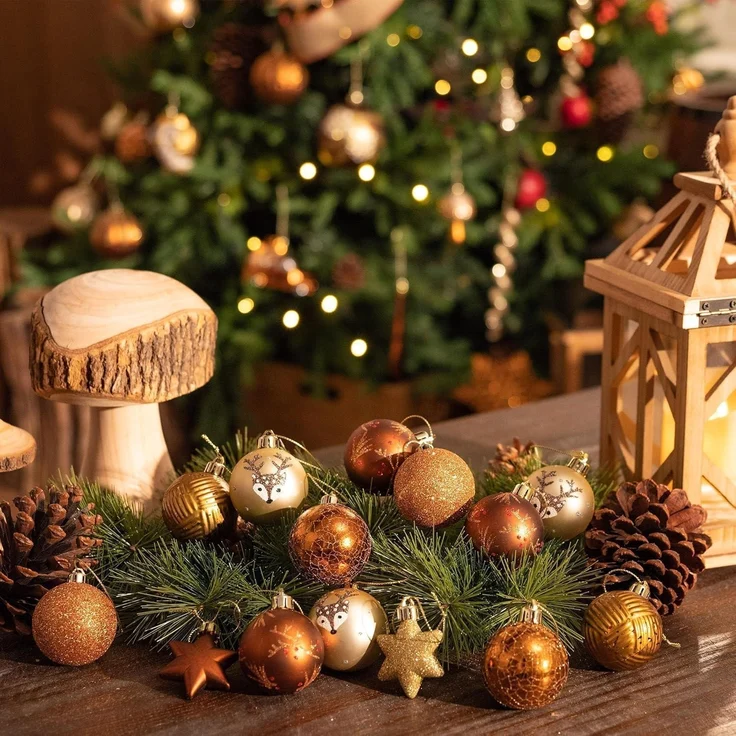 35er Set Valery Madelyn Weihnachtskugeln 5cm Kunststoff Christbaumschmuck – Bild 4