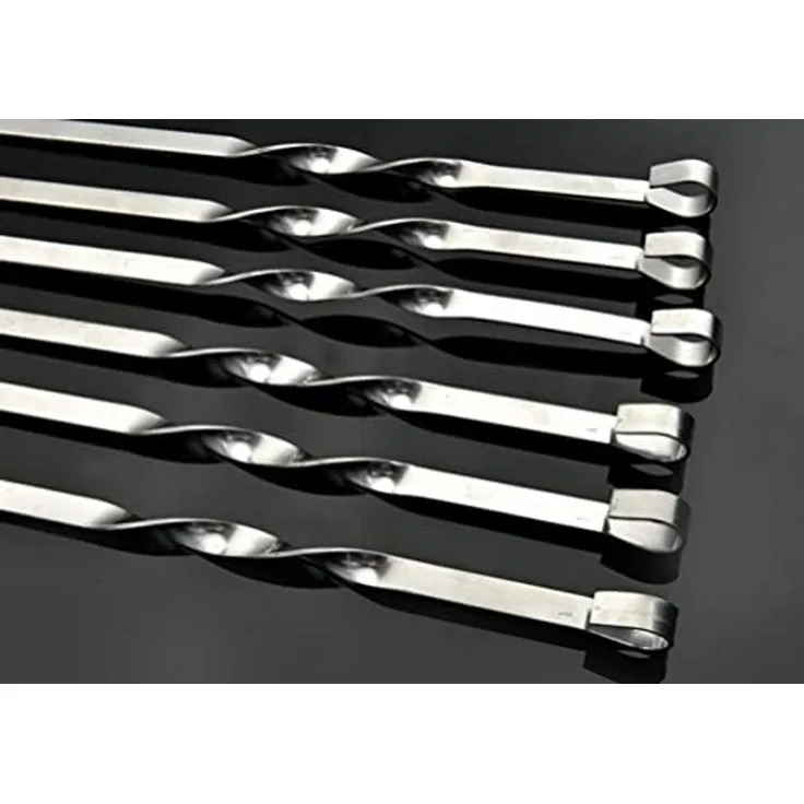 BAYLI Grillspieß 18 x Grillspieße aus Edelstahl, 45cm Schaschlikspieße, Schampura