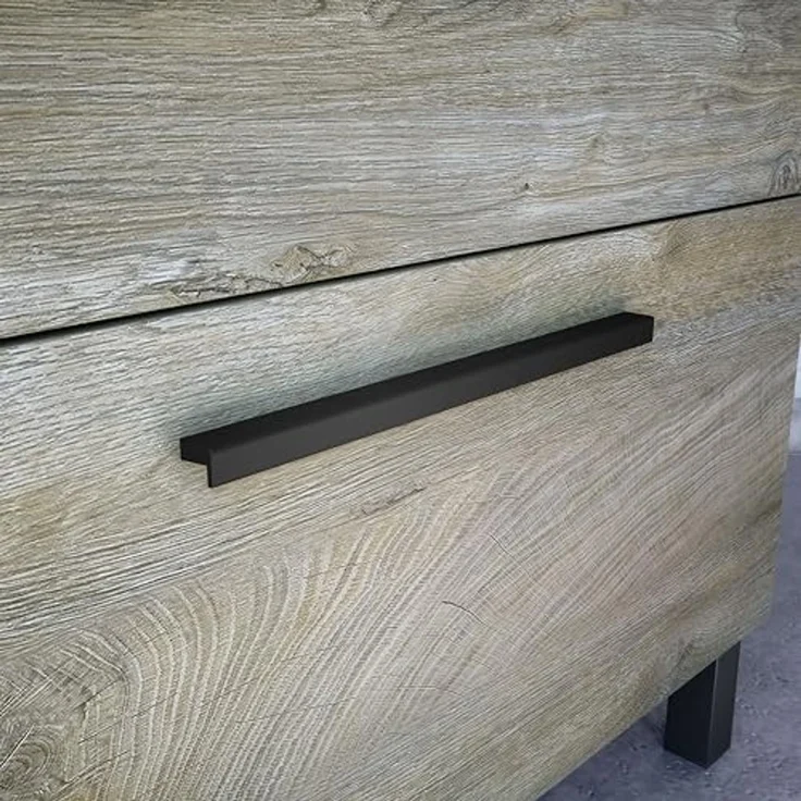 ARKITMOBEL, Badezimmerschrank mit 2 Türen & Spiegel – Waschbeckenmodul zur Wandmontage in Eiche Alaska, modernes Badmöbel, Maße: 50 x 80 x 40 cm (B x H x T), Modell Koncept (ohne Waschbecken) – Bild 4