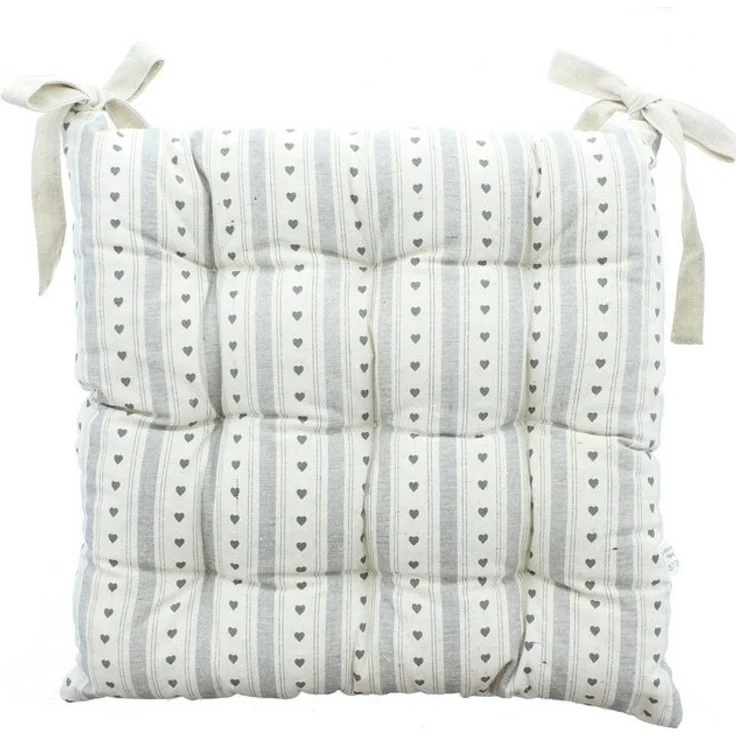 Landhaus Sitzkissen Herz Cottage 40x40cm Kissen Deko Stuhlkissen Stuhl Kissen – Bild 4