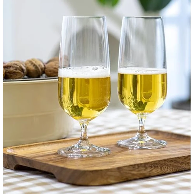 ECHTWERK Bierglas Pilsbiergläser Set, ca. 400 ml, 6-tlg, Glas, Strapazierfähige Biertulpen, stilvoll und passend zur Tischdeko – Bild 5