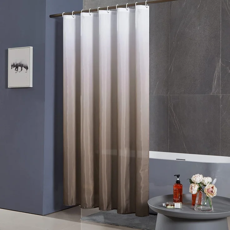 Duschvorhang 180x200cm Wasserdicht Anti-schimmel Waschbar Textiloptik – Bild 3