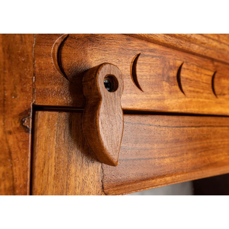 Hängevitrine Akazie 52x24x69 honig lackiert OXFORD #01002 – Bild 6