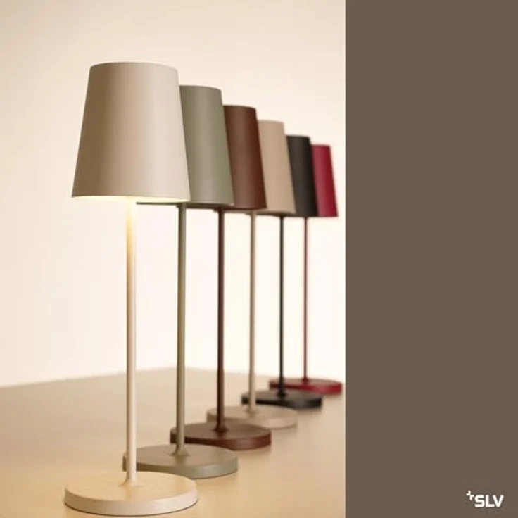 SLV VINOLINA TWO, Tischleuchte, Akku, IP65, 2200/2700/3000K, TOUCH, beige - Ambiente- Tisch- und Standleuchten – Bild 7