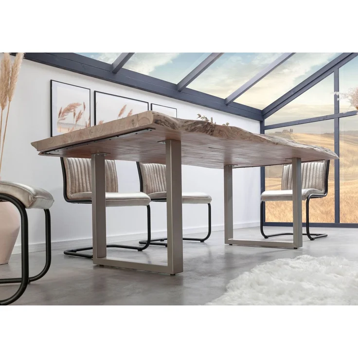 Baumtisch Akazie 190x110x78 Natural Stone lackiert FREEFORM #128 – Bild 3