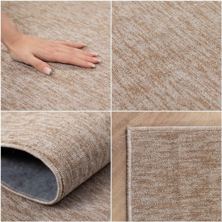 Carpettex Schlingenteppich Unicolor - Einfarbig, Läufer, Höhe: 7 mm, Kurzflor Schlingen Teppich Wohnzimmer Einfarbig Modern – Bild 4