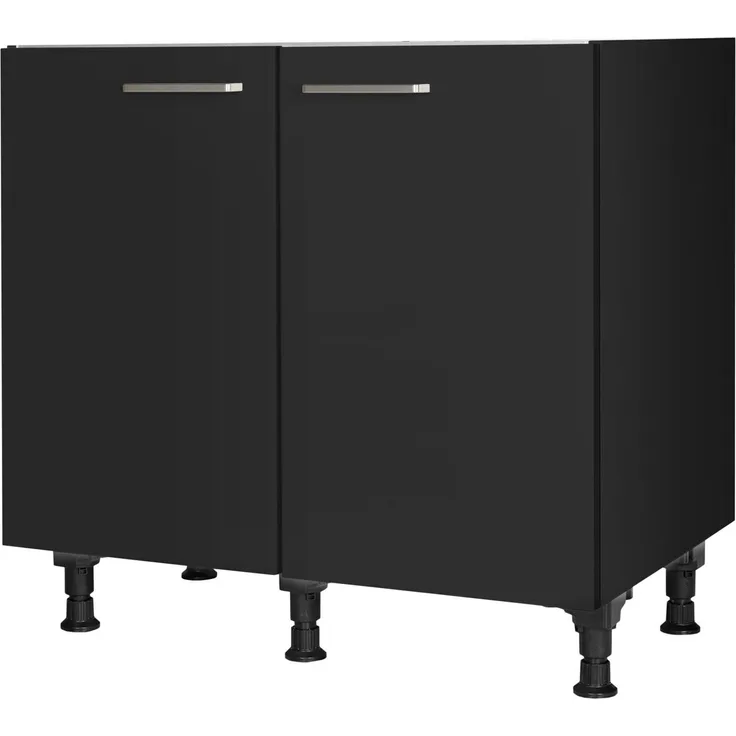 nobilia® Spülenschrank "Touch", vormontiert, mit höhenverstellbaren Sockelfüßen, Breite 90 cm