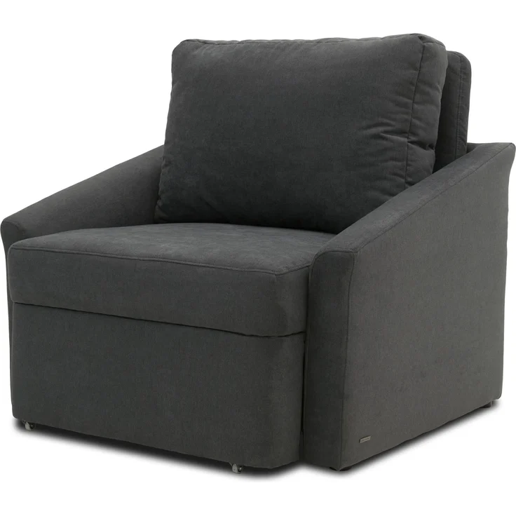 DOMO. collection Sessel Relax Box, Polstersessel mit Boxspringfederung und Schlaffunktion, Armsessel, Cocktailsessel, Loungesessel, 108 x 96 x 86 cm (BxTxH), dunkelgrau – Bild 3