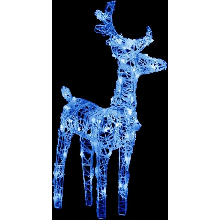 vidaXL Rentiere & Schlitten Weihnachtsdekoration 160 LEDs 130 cm Acryl 328520 – Bild 2
