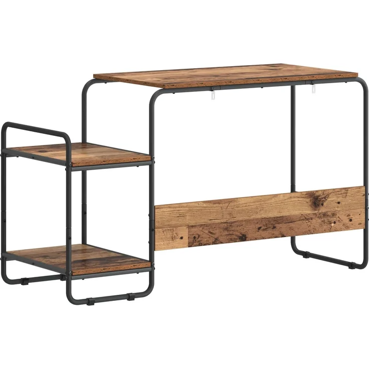 vidaXL Schreibtisch mit Stauraum Altholz 131,5 x 50 x 75,5 cm 8008054 – Bild 5