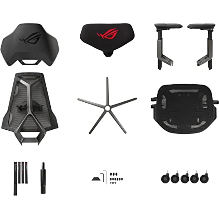 ASUS ROG Destrier Gaming Chair Büro Stuhl - Schwarz - Mesh - Bis zu 150 kg – Bild 15