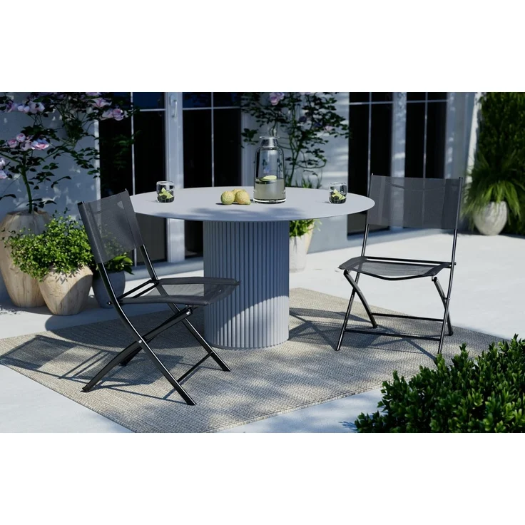 Homecall Klappbarer Gartenstuhl - (Schwarz) – Bild 2
