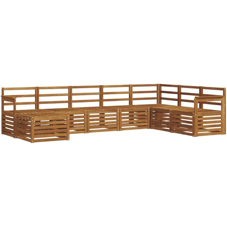 vidaXL Outdoor-Sofagarnitur 8 stk. 8-Sitzer Natur Massivholz Akazie 3375274 – Bild 2